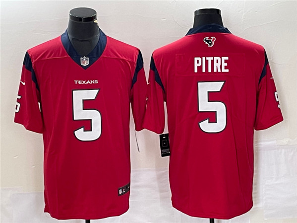 Men's Houston Texans #5 Jalen Pitre Red Vapor Untouchable Limited Stitched Jersey